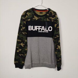 Buffalo David Bitton Men's Sweatshirt Size Medium Camouflage Gorpcore Cotton